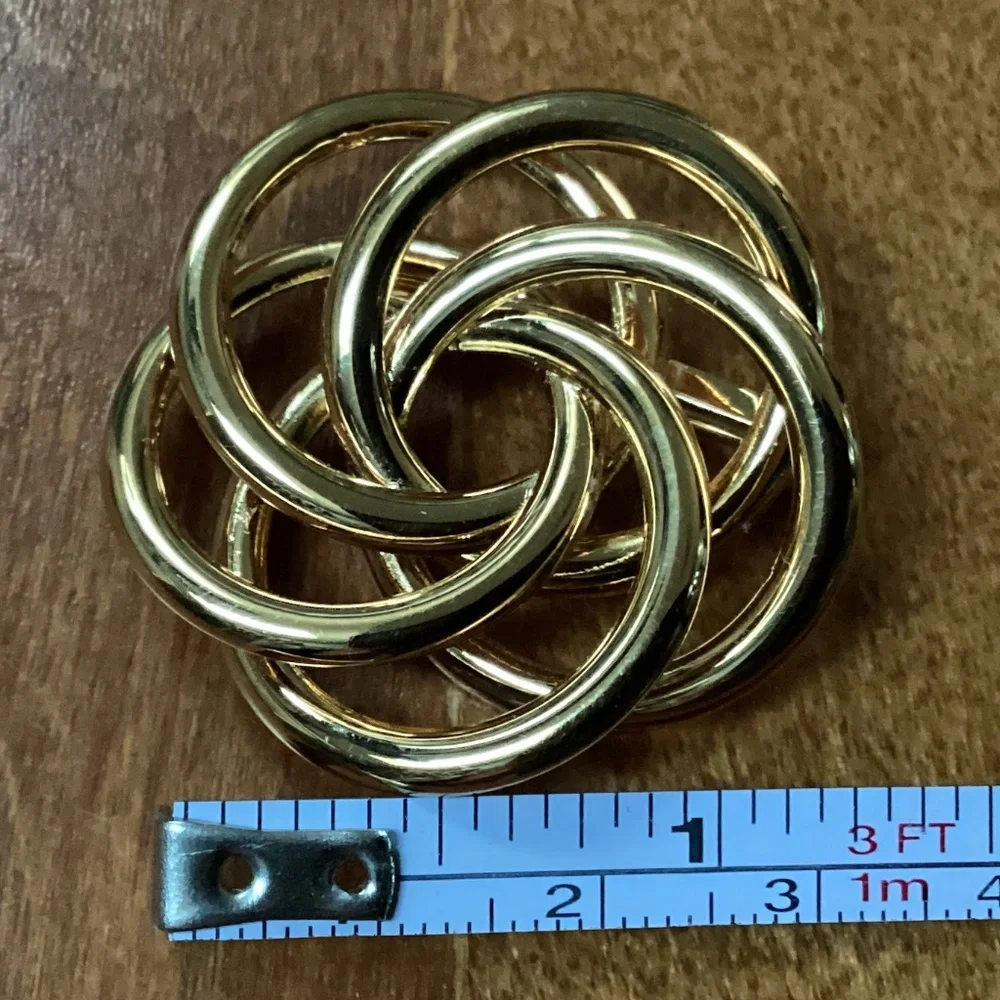 Napier Swirl Brooch Pin Gold-tone in box